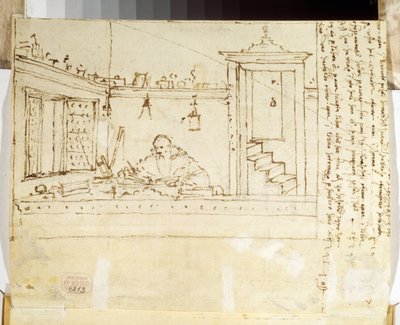 "手握钢笔的哲学家" 维托雷-卡帕奇奥（1460-1526 年）1502-1505 年水墨画 莫斯科普希金博物馆 作者 维托雷·卡尔帕乔