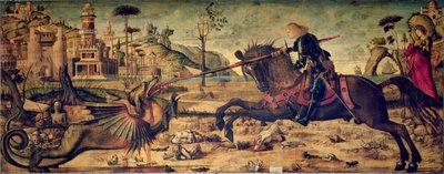 圣乔治杀死龙，1502-07 作者 Vittore Carpaccio
