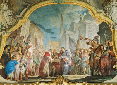 Fasti，Aldrovandi家族，Vittorio Maria Bigari（1692-1776），壁画，Aldrovandi Montanari宫，意大利博洛尼亚。 作者 Vittorio Maria Bigari