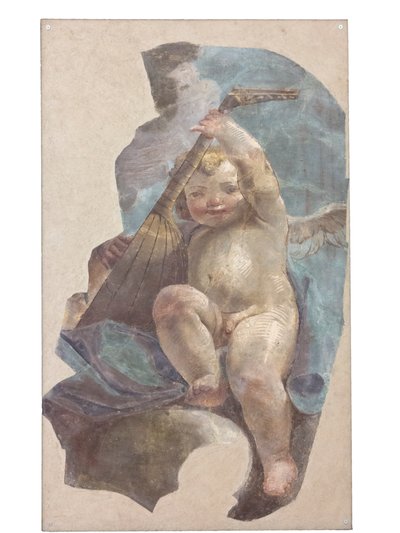 天使壁画，最初出自圣奥古斯汀教堂 作者 维托里奥·玛丽亚·比加里（Vittorio Maria Bigari）