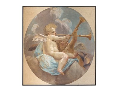 天使壁画，最初出自圣奥古斯汀教堂 作者 维托里奥·玛丽亚·比加里（Vittorio Maria Bigari）
