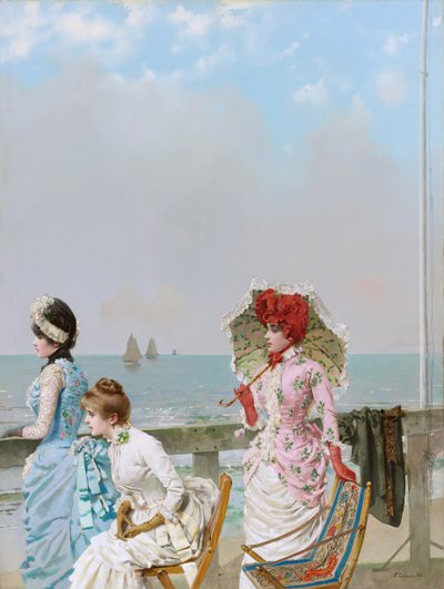 中午在海边 作者 Vittorio Matteo Corcos