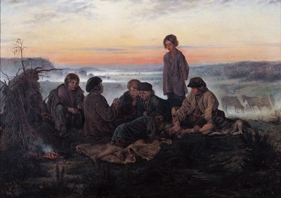 Bezhin Lea，1869年 作者 弗拉基米尔·埃戈罗维奇·马科夫斯基