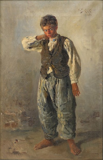 年轻的顽童，1883年 作者 弗拉基米尔·埃戈罗维奇·马科夫斯基