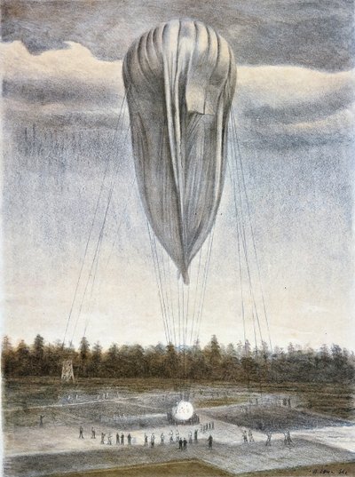 平流层气球，1935年。 作者 弗拉基米尔·格里戈里耶维奇·容