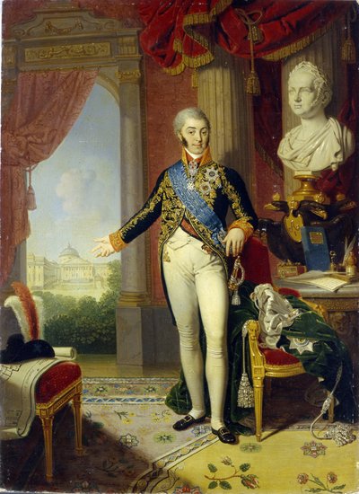 Portrait du comte Nikolai Petrovich Sheremetev (1751-1809)（N.P.Sheremetev 伯爵肖像）。Vladimir Lukich Borovikovsky (ou Borovikovski) (1757-1825)的画作，纸上水彩 作者 弗拉基米尔·卢基希·波罗维科夫斯基