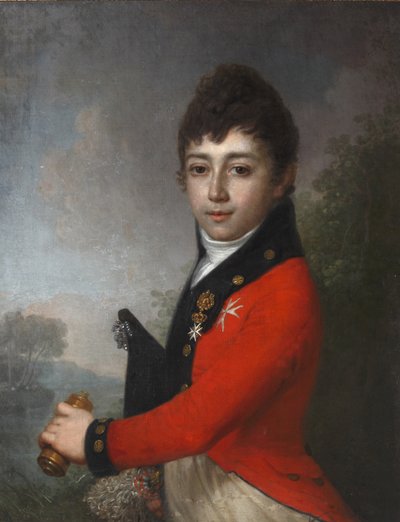 阿列克谢·尼古拉耶维奇·塞尔多宾男爵（1790-1834）小时候的肖像。 作者 弗拉基米尔·卢基希·波罗维科夫斯基