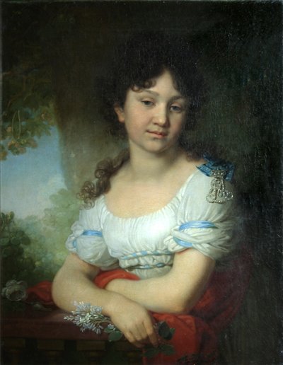 玛丽亚·阿列克谢耶夫娜伯爵夫人的肖像奥尔洛瓦-丹尼斯娃，1801年 作者 弗拉基米尔·卢基希·波罗维科夫斯基