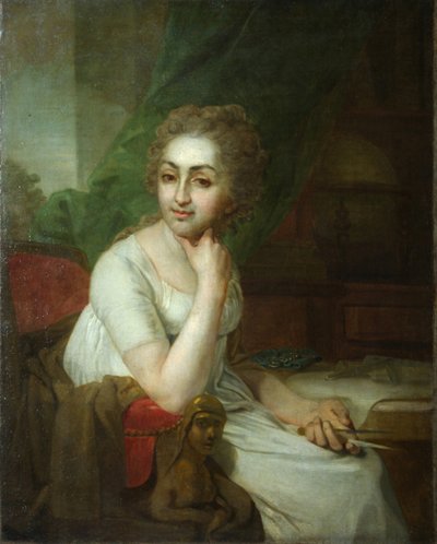 Praskovia Golitsyna手中的指南针与未知女子肖像 作者 弗拉基米尔·卢基希·波罗维科夫斯基