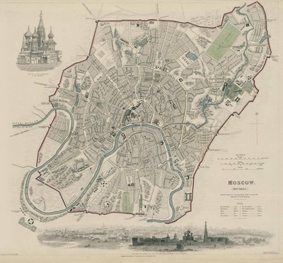 莫斯科地图，1836年 作者 WB克拉克