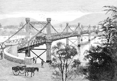 澳大利亚昆士兰州罗克汉普顿的大桥，1886年 作者 WC 过滤器
