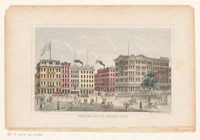 曼哈顿公园路
印刷厂广场 1868 年（物品上有标题） 作者 WC 罗杰斯公司