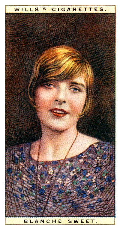 Blanche Sweet 1896-1986，美国女演员，1928年。 作者 WD和HO遗嘱