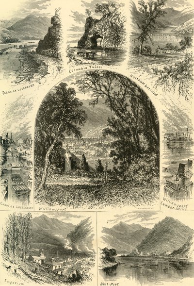 萨斯克哈纳河上的风景》，1874年。 作者 WH莫尔斯