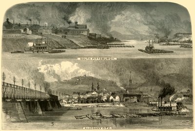南皮茨堡和阿勒格尼市》，1874年。   作者 WH莫尔斯
