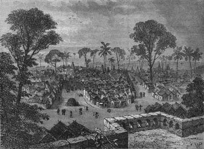 库马西的景色"，约1880年 作者 可湿性粉剂