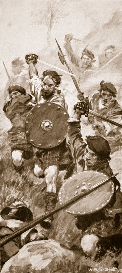 基利克兰基战役中的高地人，1689 年 7 月 27 日（平版印刷） 作者 WRS斯托特