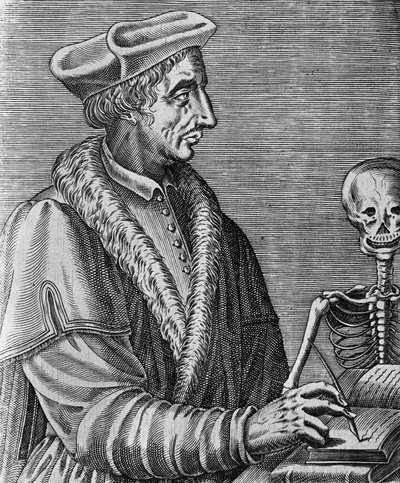 法国医生、天文学家和数学家让-弗朗索瓦-费尔内尔（1497-1558）的肖像，尼古拉二世-德-拉梅森（约1638-1694）的雕刻作品 作者 WG（后）塞耶