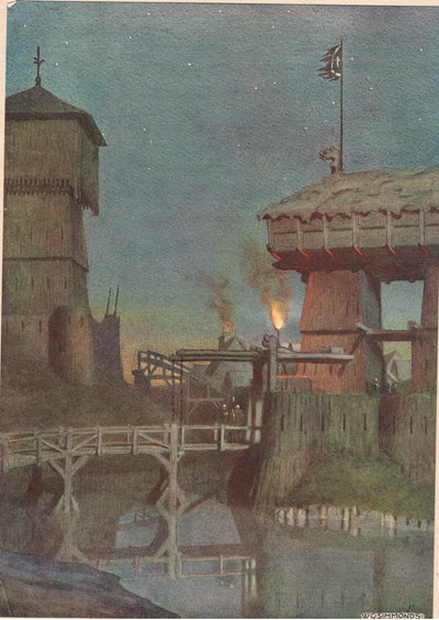 Elsinore，来自William Shakespeare的“Hamlet”，由Hodder und Stoughton于1915年出版 作者 普通股Simmonds