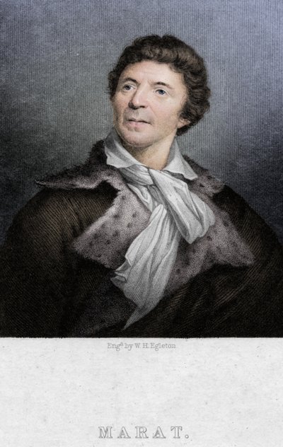 让·保罗·马拉特（Jean-Paul Marat）1743-1793年，医师，科学家和政治理论家，c1830 作者 WH艾格尔顿