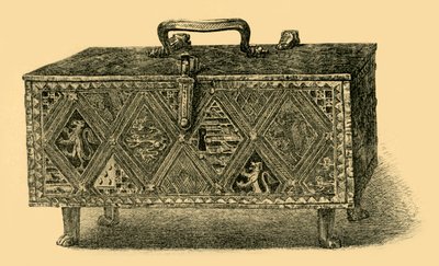 瓦朗斯棺材（Valence Casket），c1305-1312，1881年。 作者 W·哈伯特
