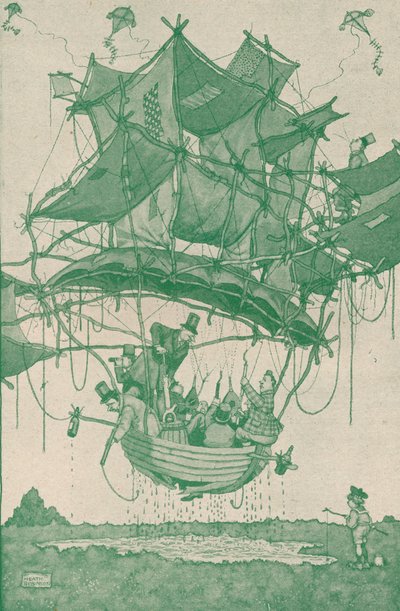 相当早期的水上飞机，从汉普斯特德池塘试飞，c1918 1919 作者 威廉·希思·罗宾逊