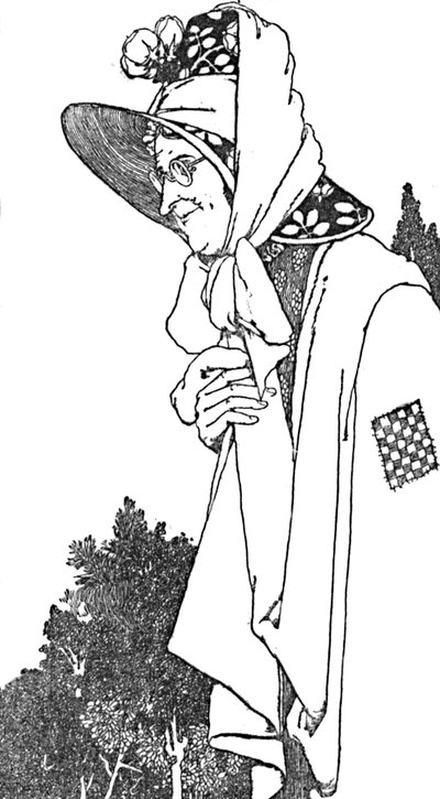 她戴着大帽子，上面戴着最美丽的花朵，c1930 作者 威廉·希思·罗宾逊
