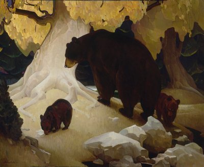 麓山的秋天，约1933-1934年。 作者 W.赫伯特邓顿
