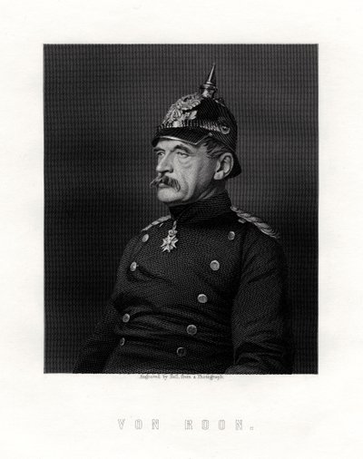 Albrecht Theodor Graf Emil von Roon，19世纪的普鲁士士兵和政治家。 作者 霍尔