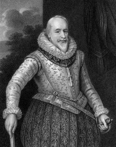 乔治·卡鲁（George Carew），托特尼斯第一伯爵1555-1629，1824年。 作者 霍尔
