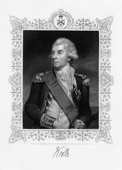 乔治·基思·埃尔芬斯通（George Keith Elphinstone），第1少将基思，英国海军上将，十九世纪。 作者 霍尔
