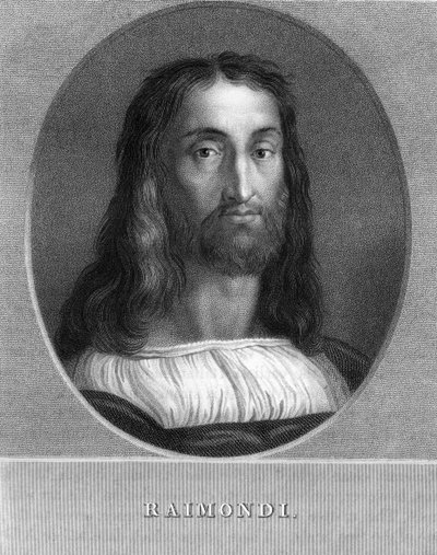 Marcantonio Raimondi，意大利雕刻师，1836年。 作者 霍尔