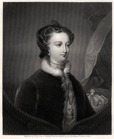 玛丽·斯图尔特（Mary Stuart），苏格兰女王，十九世纪 作者 霍尔