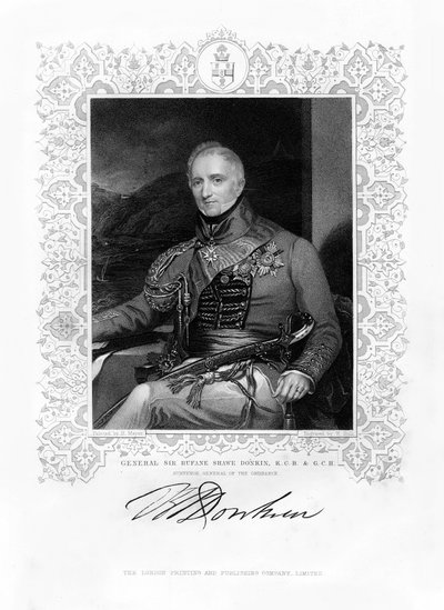 19世纪的英国士兵Rufane Shaw Donkin爵士。 作者 霍尔