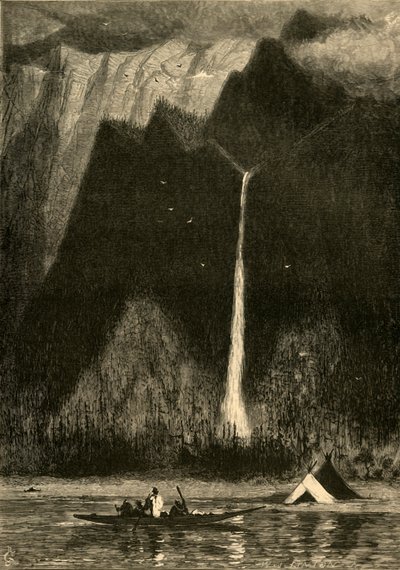 穆尔塔诺玛瀑布》，1872年。 作者 WJ林顿