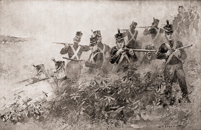 Tippecanoe战役，来自“我们国家的历史”，1905年出版 作者 斯奈德（WP Snyder）