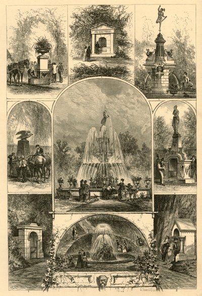 费城的喷泉》，1874年。   作者 W·罗伯茨