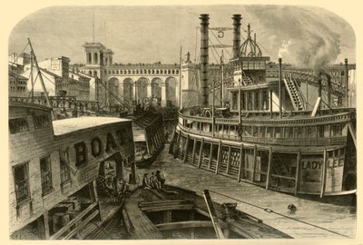 圣路易斯的堤坝》，1874年。   作者 W·罗伯茨