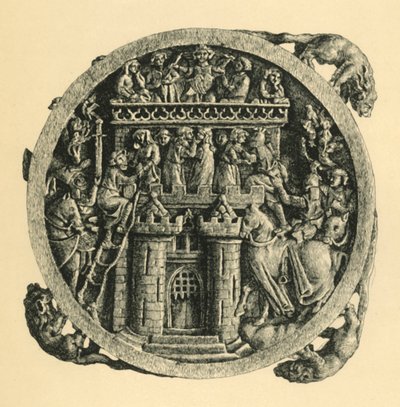 象牙色镜箱，描绘了爱城堡的风暴，1881年中叶。 作者 怀斯