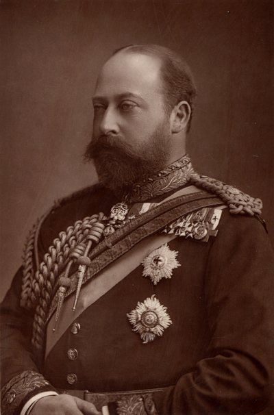 ”“爱德华七世（1841-1910）自 1901 年起成为英国国王，同时仍是威尔士亲王。 （伍德伯里型） 作者 W 和 D（继唐尼之后）