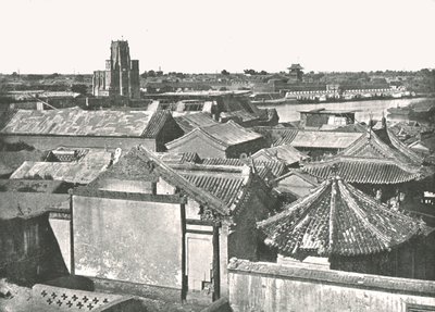 显示大教堂的废墟的全视图，田津，中国，1895年。 作者 W和S有限公司
