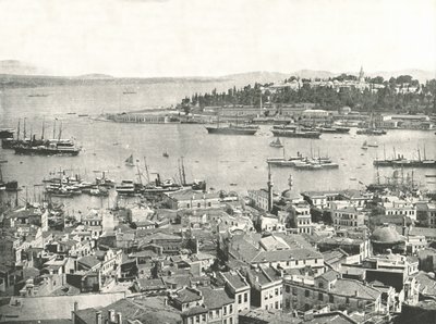 1895年，奥斯曼帝国君士坦丁堡金角入口。 作者 W和S有限公司