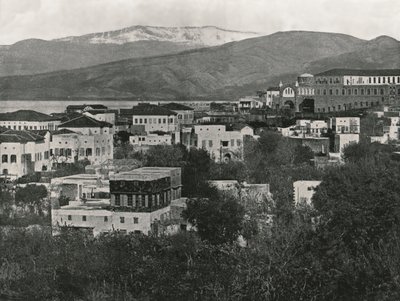 1895年，贝鲁特，黎巴嫩山的城市风景。 作者 W和S有限公司