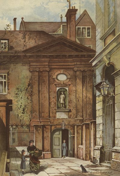 Gateway，Christ&39;s Hospital，Newgate Street，City（chromolitho） 作者 沃尔多·萨金特