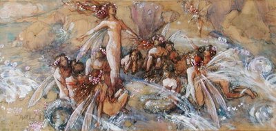 节日（纸本铅笔、水彩、水粉） 作者 Walter AE (attr.to) Russell