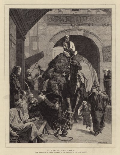 狭窄的道路，开罗 作者 Walter Charles Horsley