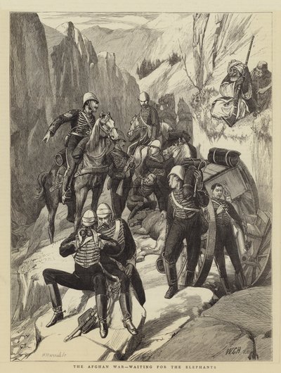 阿富汗战争，等待大象 作者 Walter Charles Horsley