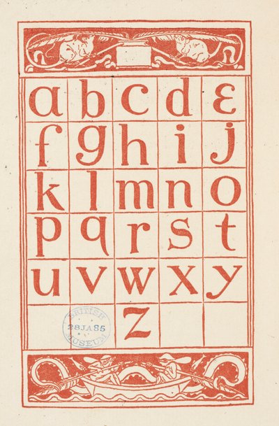 “金色底漆”的字母表。 作者 沃尔特克兰