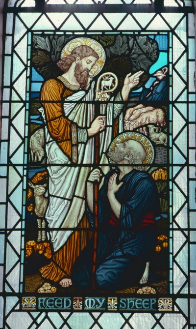 "Feed My Sheep" by Walter Crane (1845-1915) 作者 沃尔特克兰