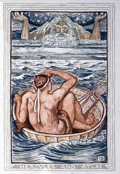 赫拉克勒斯和阿特拉斯，约 1900 年（插图） 作者 沃尔特克兰